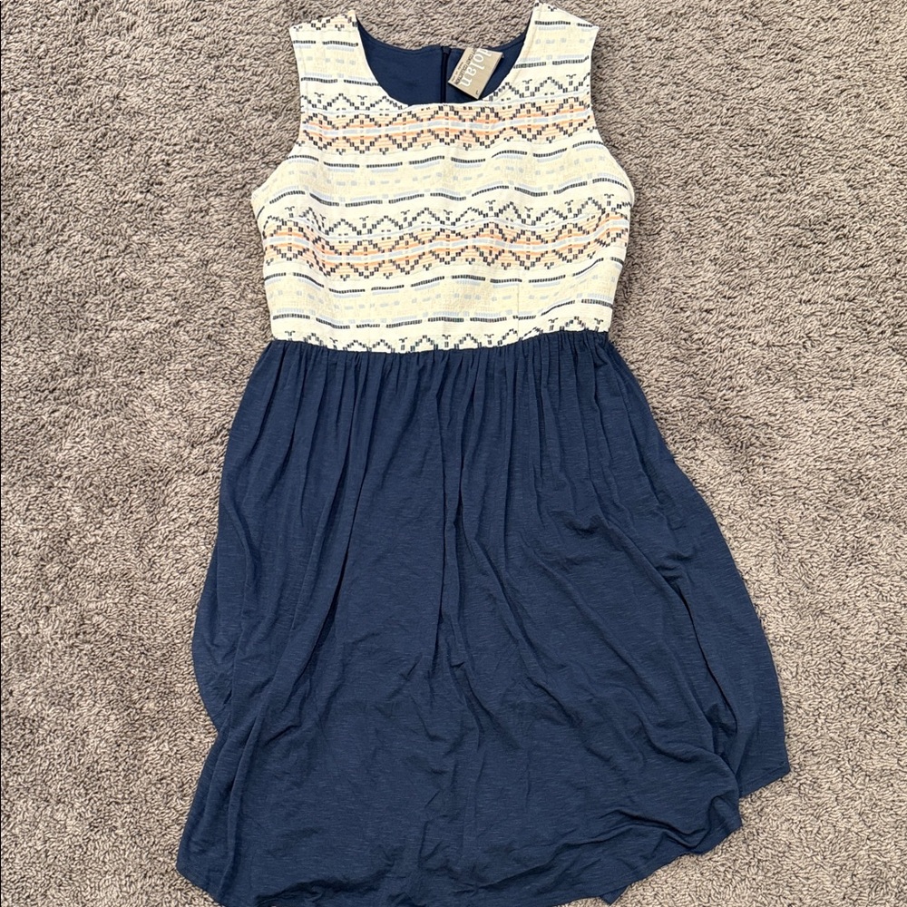 Anthropologie Dolan Sleeveless Dress with Patterned Top
